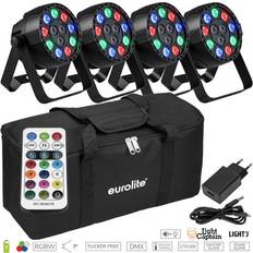 Studio & Beleuchtung Eurolite set 4x akku mini party rgbw spot mk2 inkl. soft-bag