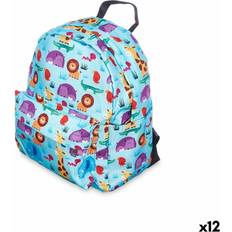 Pincello Skoletaske dyr Multifarvet 28 x 12 x 22 cm 12 enheder