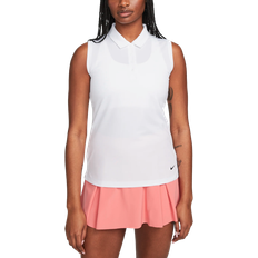 XXL Tank Tops Nike Dri-FIT Victory Sleeveless Golf Polo Shirt Women's - White/Black