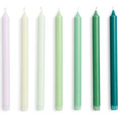 Bougies Hay Gradient Candle - Set of 7 - Greens - Multicolore Bougie