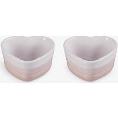 Auflaufformen Le Creuset Of 2 Heart Shell Ramekin