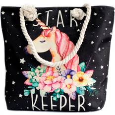 Gold Totes & Shopping Bags A&W Rope Handle Bag Star Keeper Unicorn