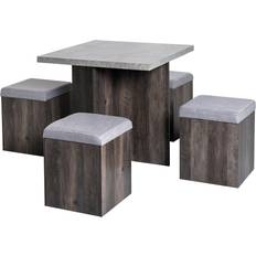 Garden & Outdoor Furniture Homcom 5Pcs Garden Wooden