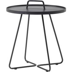 Noir Tables d'Appoint d'Extérieur Cane-Line On-the-Move Ø52cm Table d'Appoint d'Extérieur