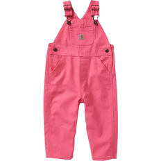 9-12M Pants Children's Clothing Carhartt Girl's Loose Fit Canvas Bib Overalls - Pink Lemonade