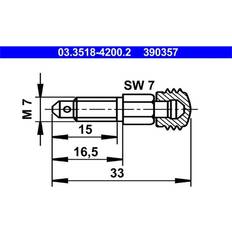 Piezas de Repuesto de Computadora ATE 03.3518-4200.2 Válvula/tornillo De Purga De Aire M7