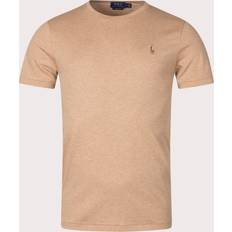 Beige - Man T-shirts Polo Ralph Lauren Custom Slim Fit T-Shirt - Camel