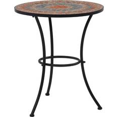 Tavolini da Giardino vidaXL Tavolino Da Bistrot Con Mosaico Arancio 60cm In Ceramica