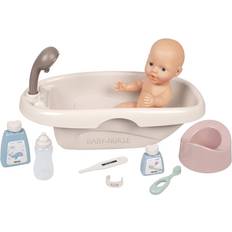 Stadt Puppen & Puppenhäuser Smoby Baby Nurse Puppen-Badewanne Puppenbadewanne mit Babyflasche und viel Zubehör, Puppen-Zubehör für Puppen bis 42 cm, für Kinder ab 3 Jahren