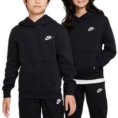 Sudaderas con capucha Nike Kid's Sportswear Club Fleece Pullover Hoodie - Black/White