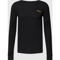 Magliette Polo Ralph Lauren Waffle-Knit Crewneck Sleep Shirt Black Male