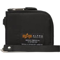 Alpha Industries Unisex-Erwachsene Label Wallet Portemonnaie Reisezubehör-Brieftasche, Black