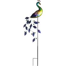 Vibrant Peacock Garden Ornament Solar