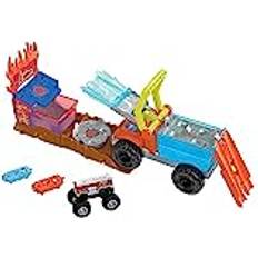 Piste per Auto Hot Wheels Monster Trucks Arena Smashers Color Shifters 5-Alarm Rescue Playset