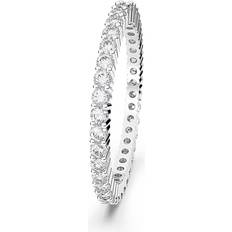 Vittore ring Swarovski Vittore ring, Round cut, White, Silver-tone finish