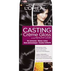 Espresso hair color L'Oréal Paris l'oreal healthy look creme gloss hair color rich black/double espresso 1.