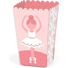 Confetti Big Dot of Happiness Tutu Cute Ballerina Party Favor Popcorn Treat Boxes 12 Ct Pink Pink