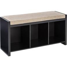 Black Storage Benches Honey Can Do Cube Storage Bench 37x18.3"