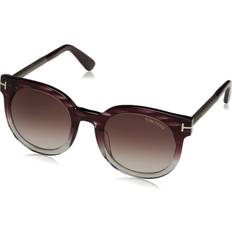 Sunglasses Tom Ford Sunglasses - Janina Frame: Crystal Stripe Clear Lens: Violet Gradient-TF043583T