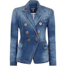 Balmain Jackets Balmain Double-breasted denim jacket blue