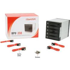 External Enclosures iStarUSA Group 3x5.25 to 5x3.5 Hotswap SAS SATA 6.0 GB/s Black BPU-350SATA-BLACK