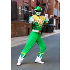 Disguise Power Rangers Adult Green Ranger Costume Orange/Green/White