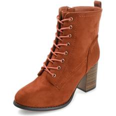 Orange Ankle Boots Journee Collection Women's Baylor Lace-Up Booties