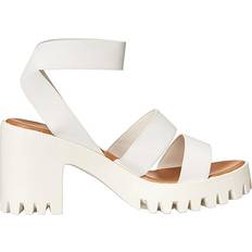 Polyurethane Heeled Sandals Madden Girl Sohoo - White