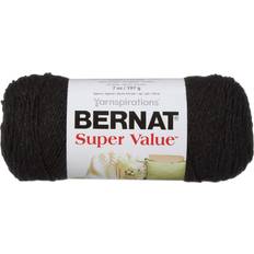 Yarn & Needlework Supplies Bernat Super Value Solid Yarn-Dark Grey