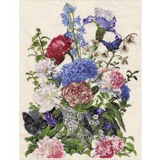 Michel Design Works Design Works Counted Cross Stitch Kit 14"X19"-Bouquet W/Cat 14 Count