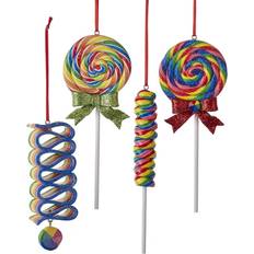 Kurt Adler Glitter Lollipop Ornaments 4 Assorted Christmas Tree Ornament