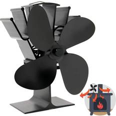 Maison & White Heat Powered 4 Blade Stove Fan Black