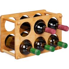 Relaxdays Bamboo 21 x 32 x 18.5 cm Wine Rack