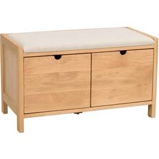 Rowico Home Hillmond Bænk Egetræ Beige 80 x 40 cm Siddebænk