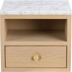 Sängbord Rowico Home Whitmore vitpigmenterad ek/vit Sängbord