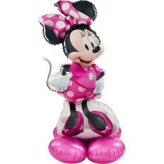 Animal & Character Balloons Amscan 4337211 Minnie Mouse Foil Balloon, AirLoonz Balloon, Birthday Decoration, Pink, Large, 83 x 122 cm