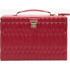 Gray - Women Jewelry Storage Wolf Caroline Extra Jewelry Case, 10.5x16.25x11, Red