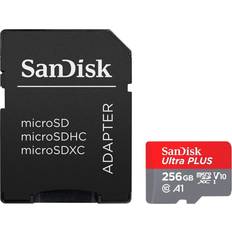 SanDisk Ultra PLUS microSDXC Class 10 UHS-I U1 V10 A1 160MB/s 256GB + adapter