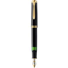 Guld Fyldepenne Pelikan M400, Sort, Guld, Indbygget påfyldni. [Levering: 2-3 dage]