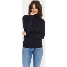 Saint Tropez Kläder Saint Tropez J2046, Milasz Rollneck Pullover Dam Halvpolotröja