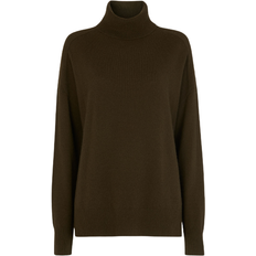 Whistles Cashmere Roll Neck Jumper - Khaki