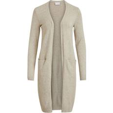 Vila L Cardigans Vila Ril Long Knitted Cardigan - Natural Melange