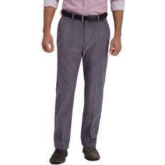 Haggar Men's Classic Fit Flat Front Pants - Charcoal
