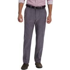 Haggar Men's Classic-Fit Stretch Corduroy Pants Charcoal Charcoal