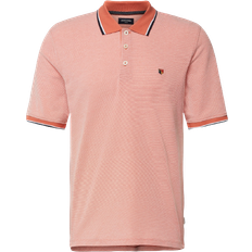 Jack & Jones Bluwin Plain Spread Collar Polo - Pink/Apricot Brandy