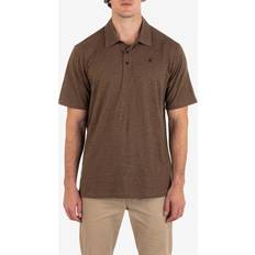 Hurley Men's Ace Vista Short Sleeve Polo, Medium, Espresso