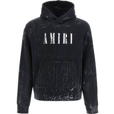 Amiri Truien Amiri Black Cracked Dye Hoodie