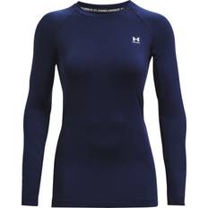 Sweaters Under Armour Women's Authentics Long Sleeves Crew Neck T-Shirt Midnight Navy 410/White