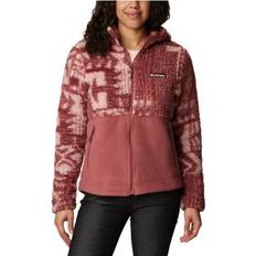 Tops Columbia Winter Pass Sherpa Hooded Full-Zip Jacket for Ladies Beetroot Passages