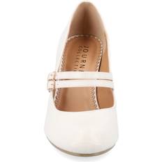 White Heels & Pumps Journee Collection Womens Windy Cone Heel Pumps, Medium, White White